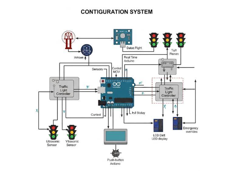 Arduino-Based Traffic Configuration System Block Diagram